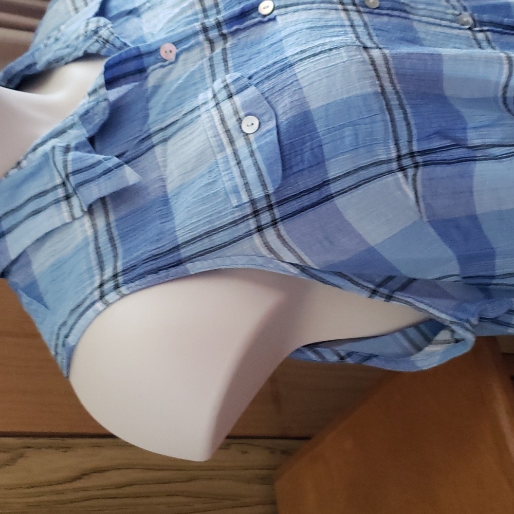 Sleeveless cotton shirt by Charter Club - Picture 3 of 6